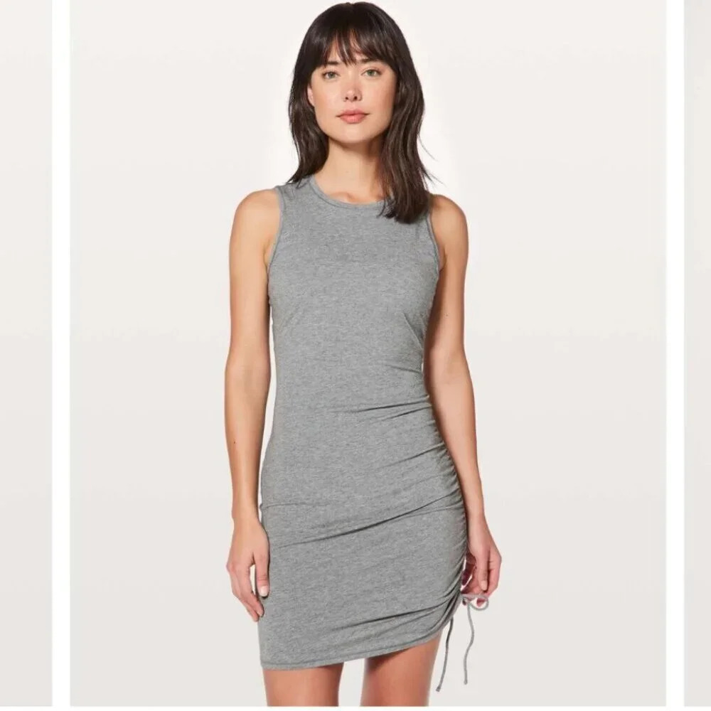 Lululemon Cinch It Dress Heathered Medium Grey Size 4